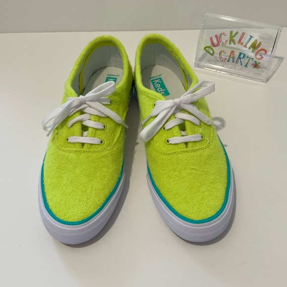 NEW Keds Terry Cloth Neon Sneakers  SZ - 7.5 / 38 - Picture 4 of 15